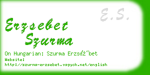 erzsebet szurma business card